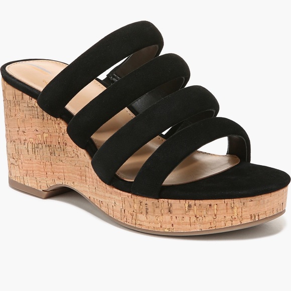 Sam Edelman Yukon Platform Wedge Sandal Size 8 BLACK - Picture 1 of 11